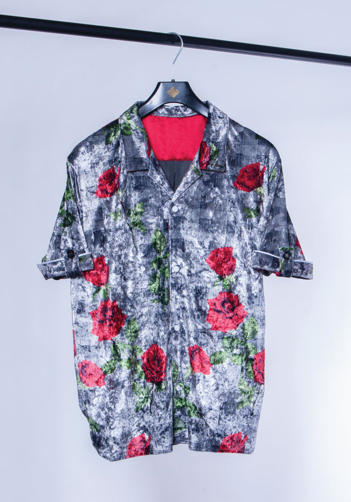 The "Santiago" Button up (Sliver Rose)